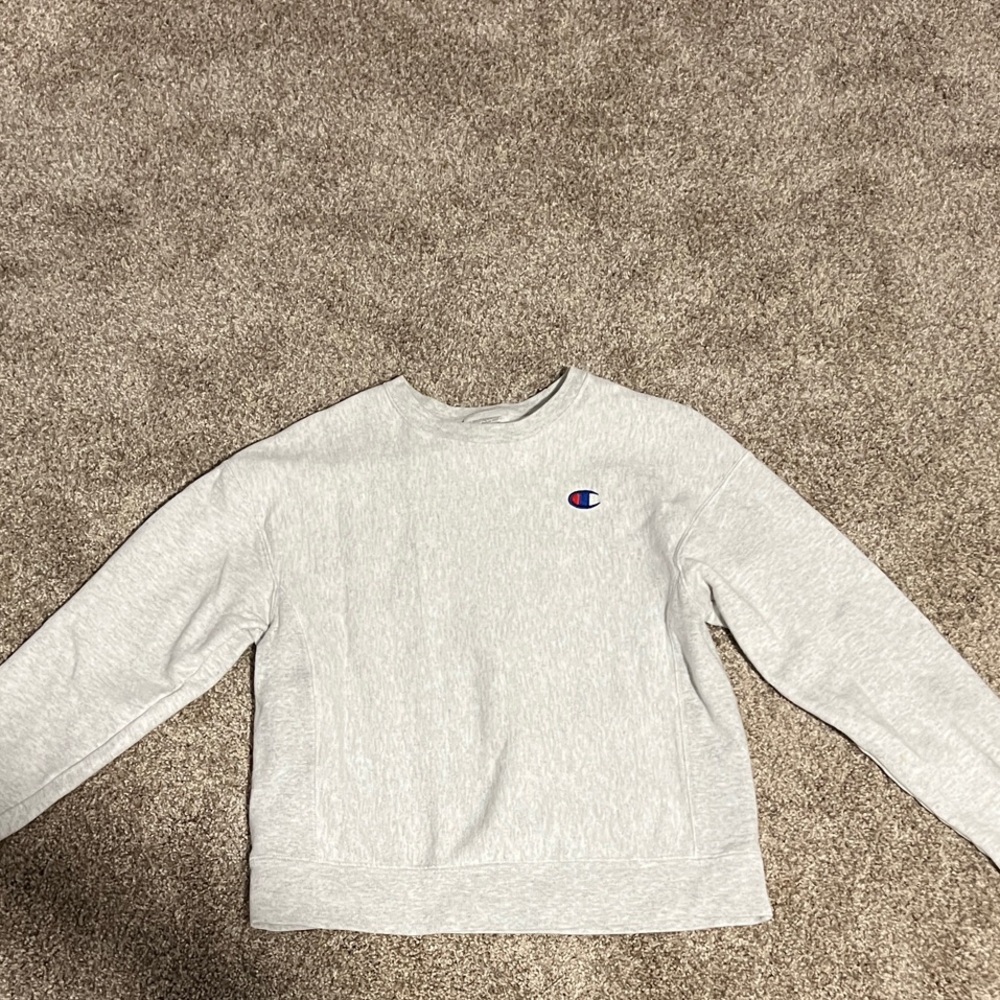 Champion Light Gray Crewneck Sweatshirt